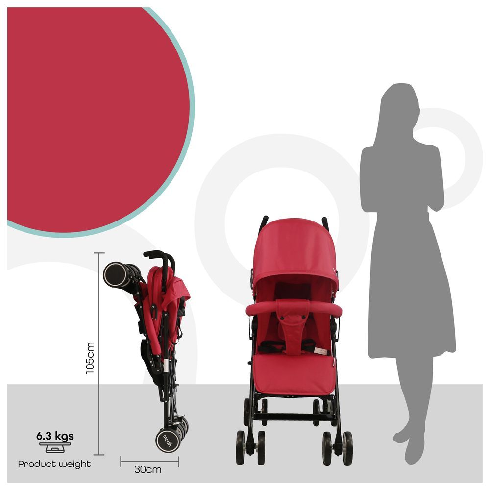 Moon - Neo Plus Travel Stroller - Fire Red