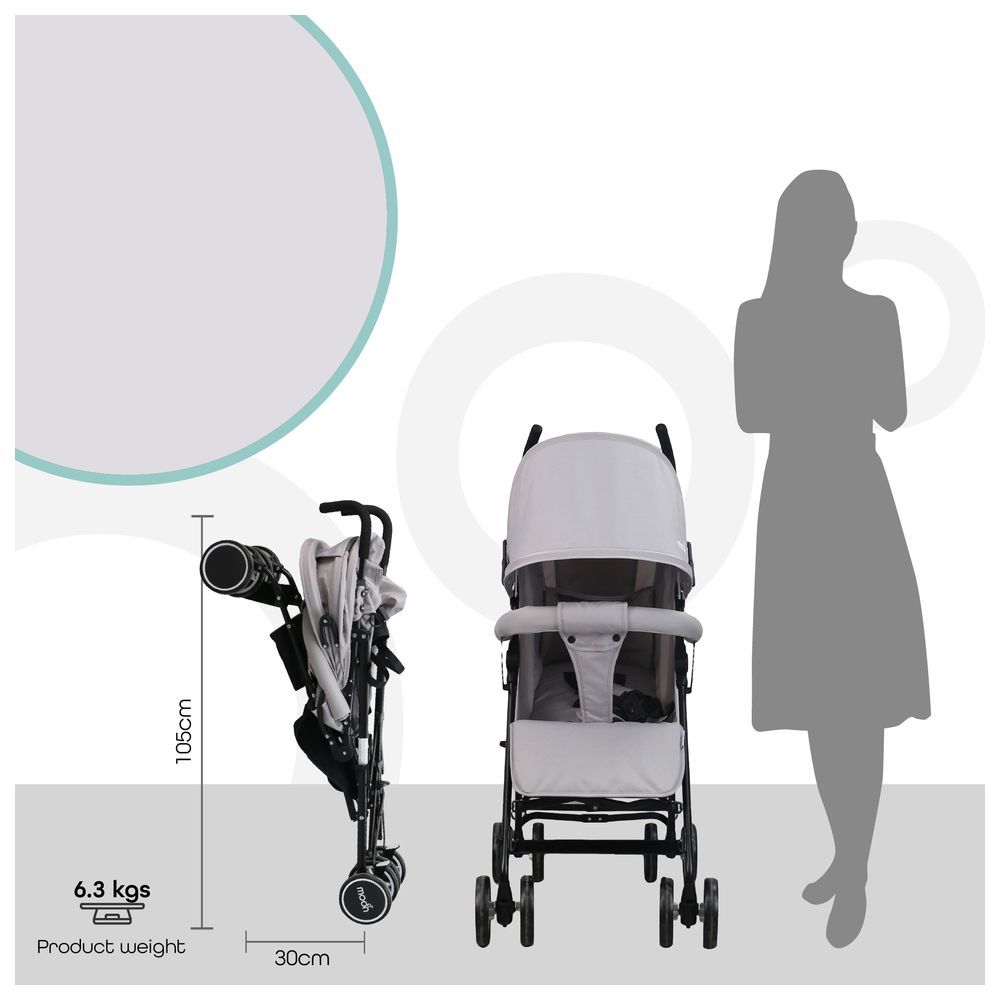 Moon - Neo Plus Travel Stroller - Light Grey