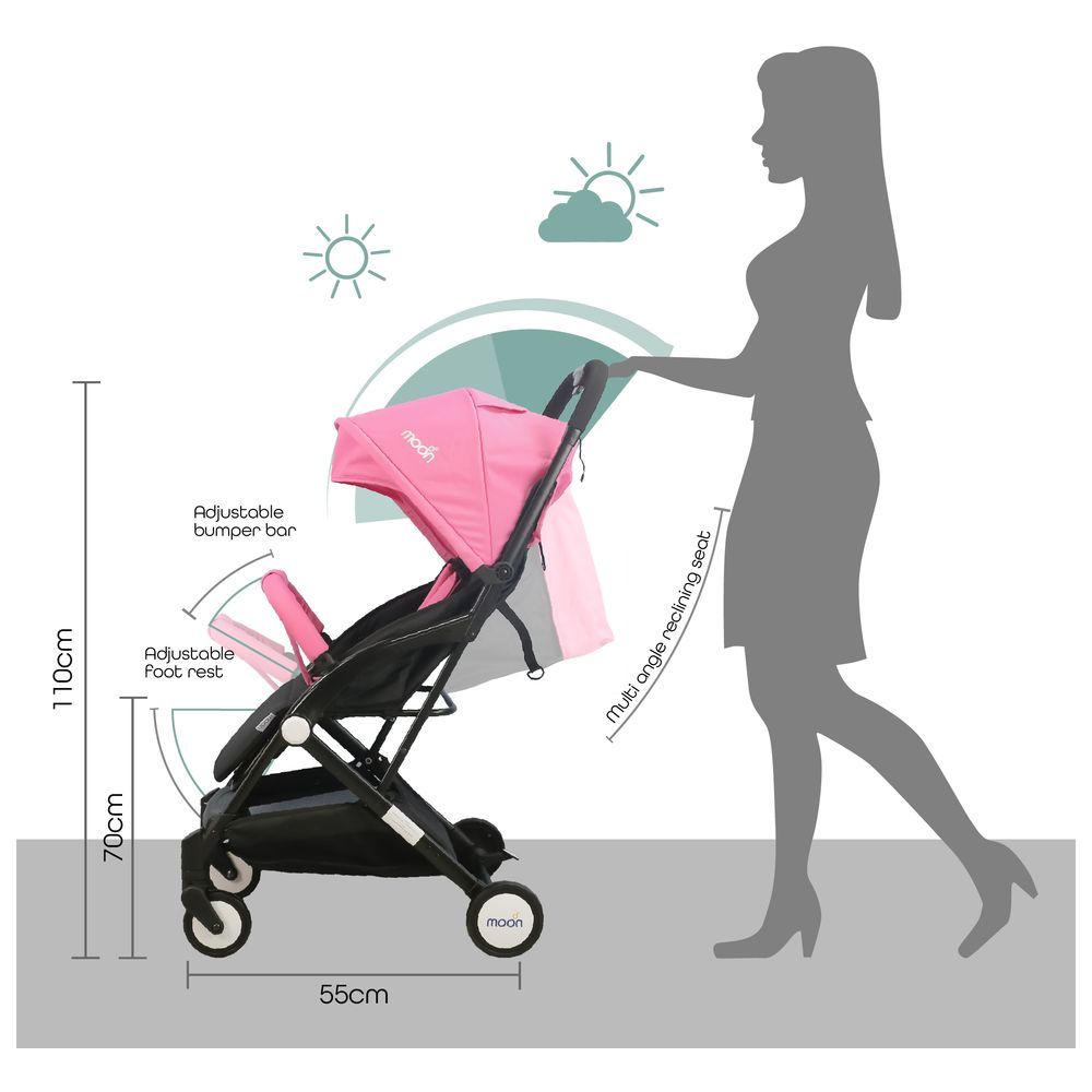 Moon - Travel-Lite Cabin Stroller - Pink