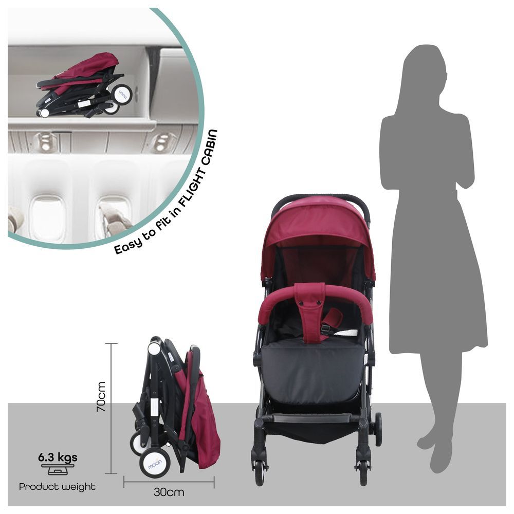 Moon - Travel-Lite Cabin Stroller - Dark Red