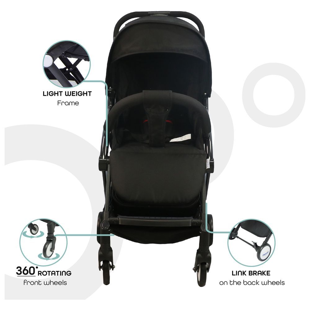 Moon - Travel-Lite Cabin Stroller - Black