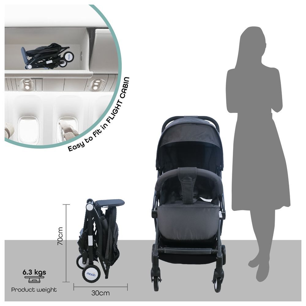 Moon - Travel-Lite Cabin Stroller - Dark Grey