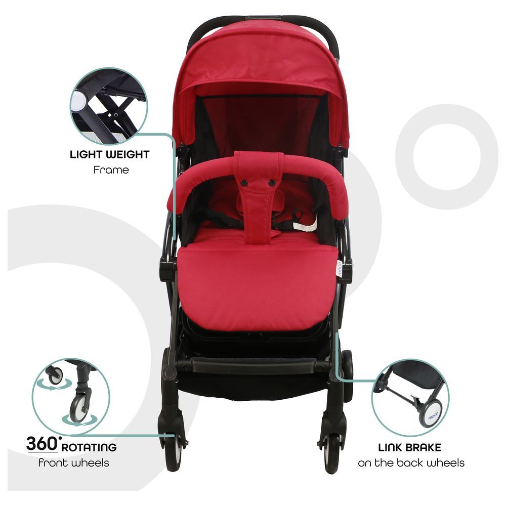 Moon - Travel-Lite Cabin Stroller - Fire Red