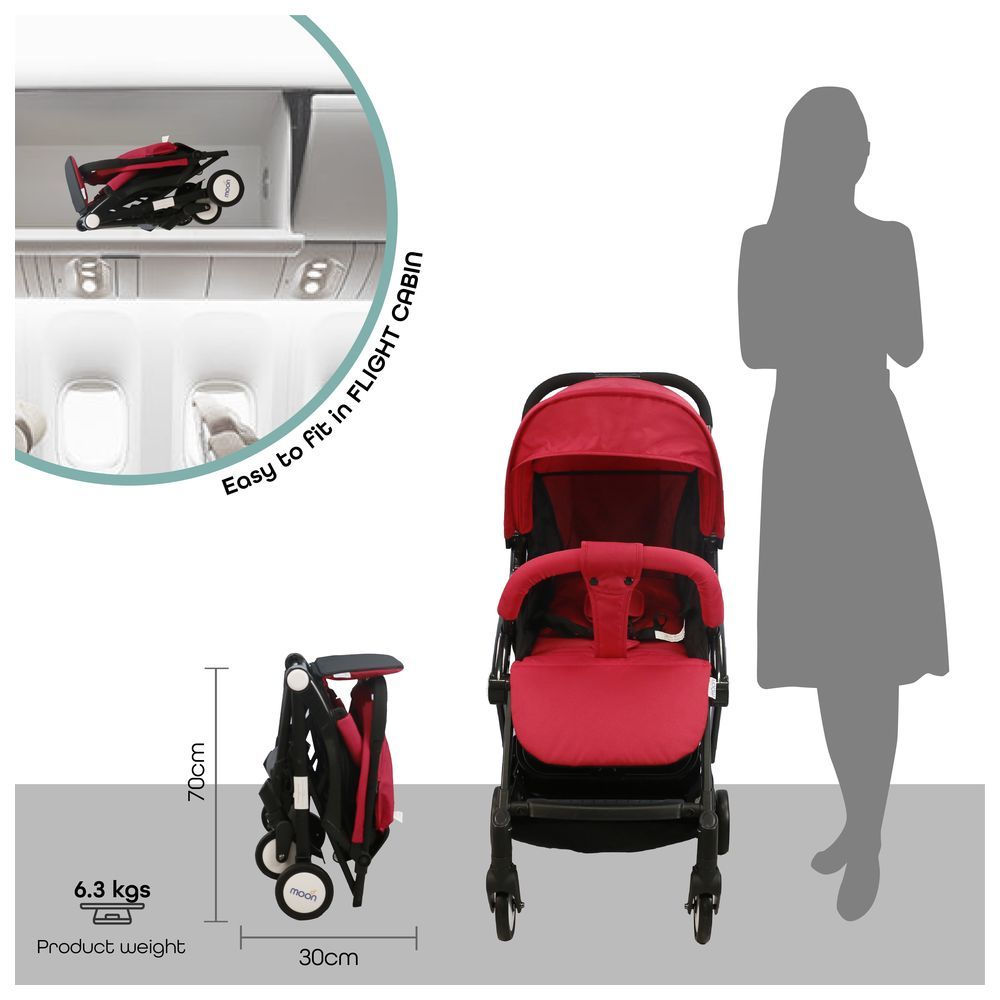 Moon - Travel-Lite Cabin Stroller - Fire Red