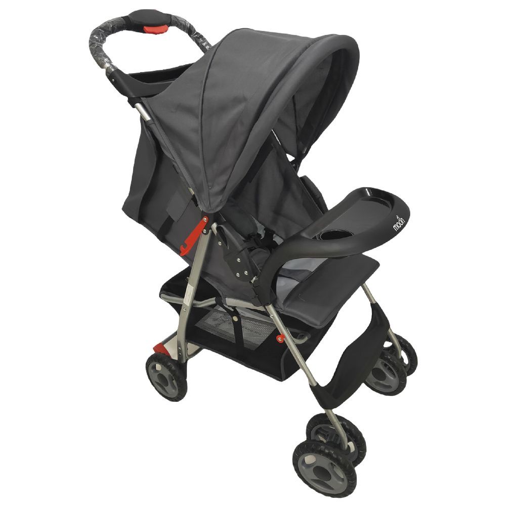 Moon - Bezik One Fold Stroller - Mid Grey