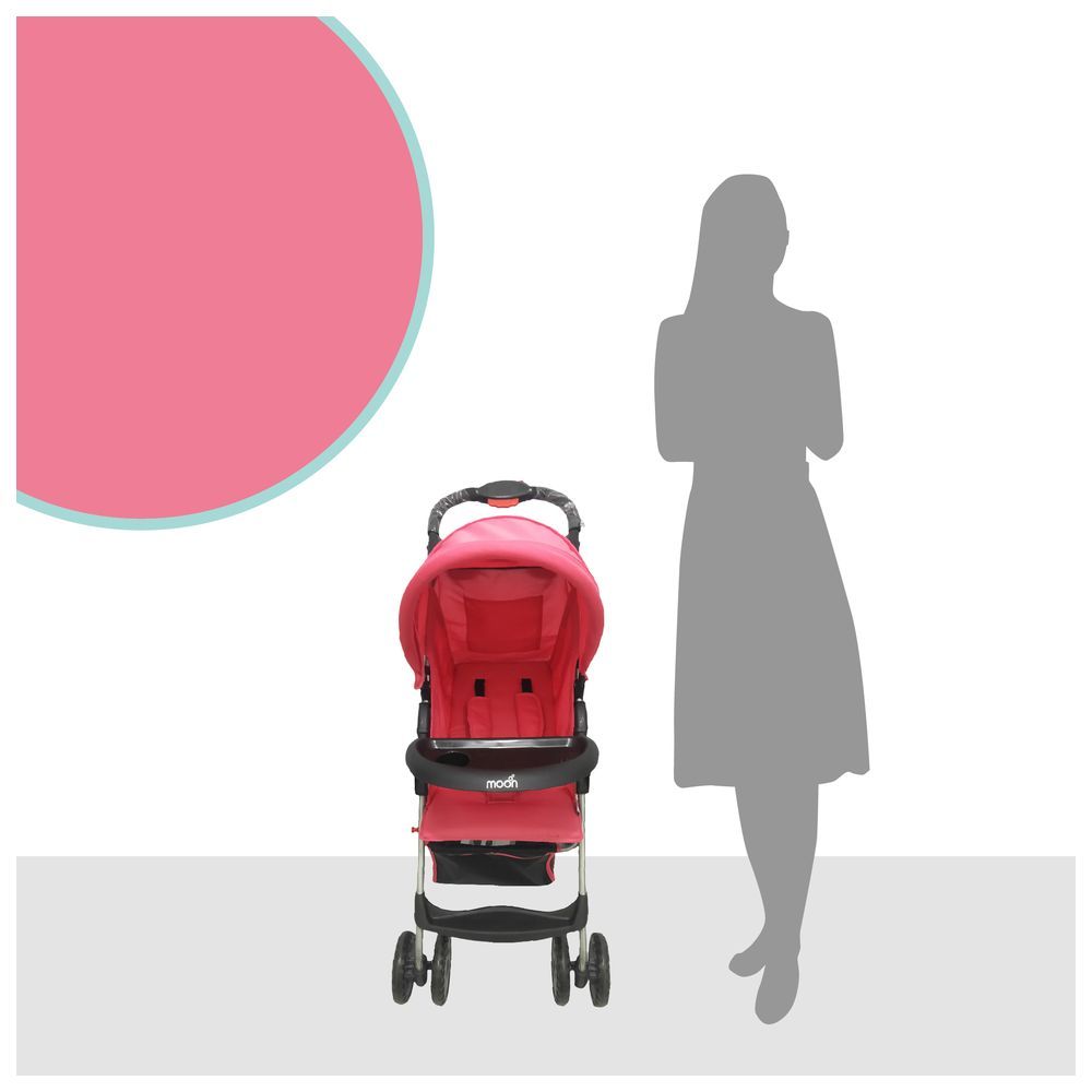 Moon - Bezik One Fold Stroller - Pink