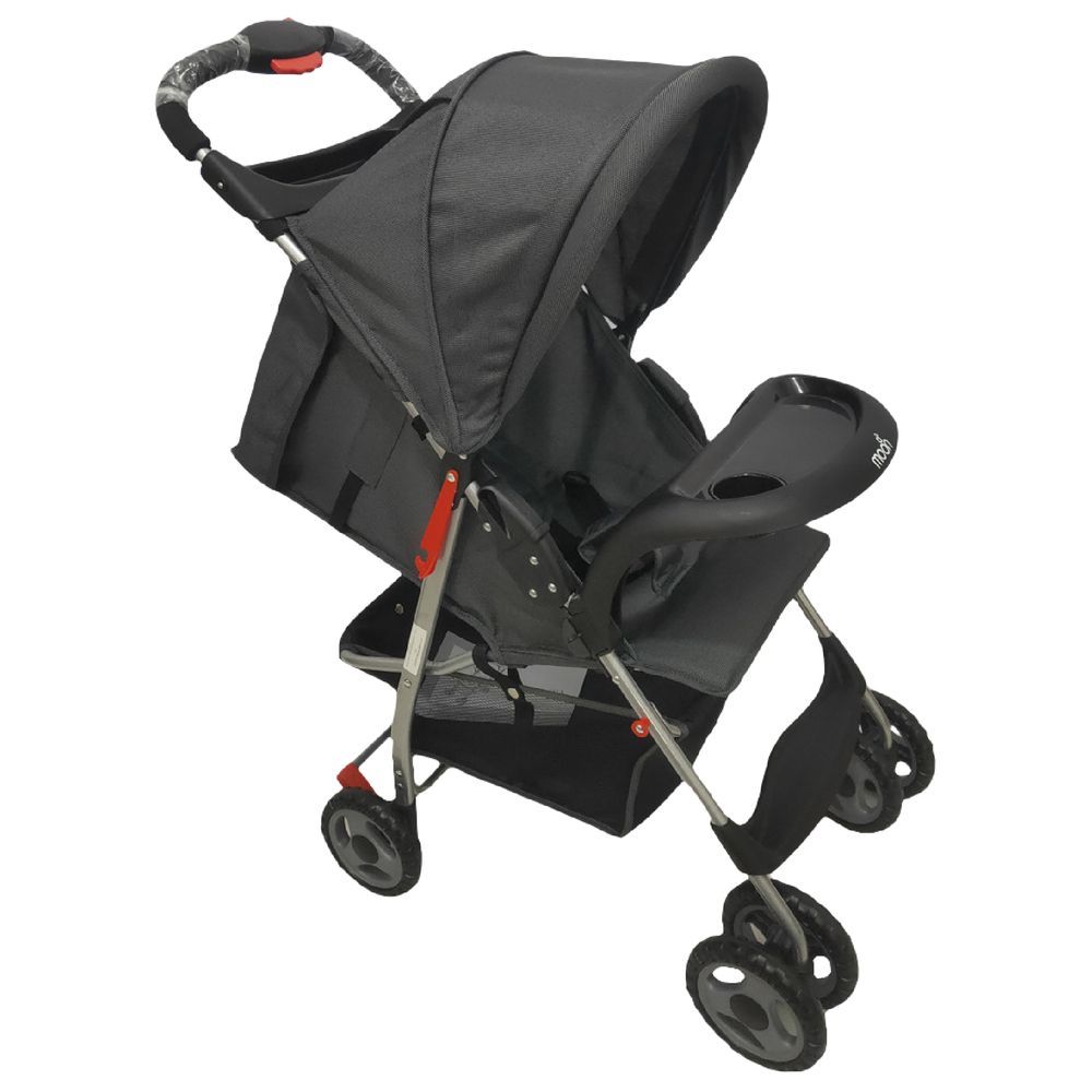 Moon - Bezik One Fold Stroller - Dark Grey