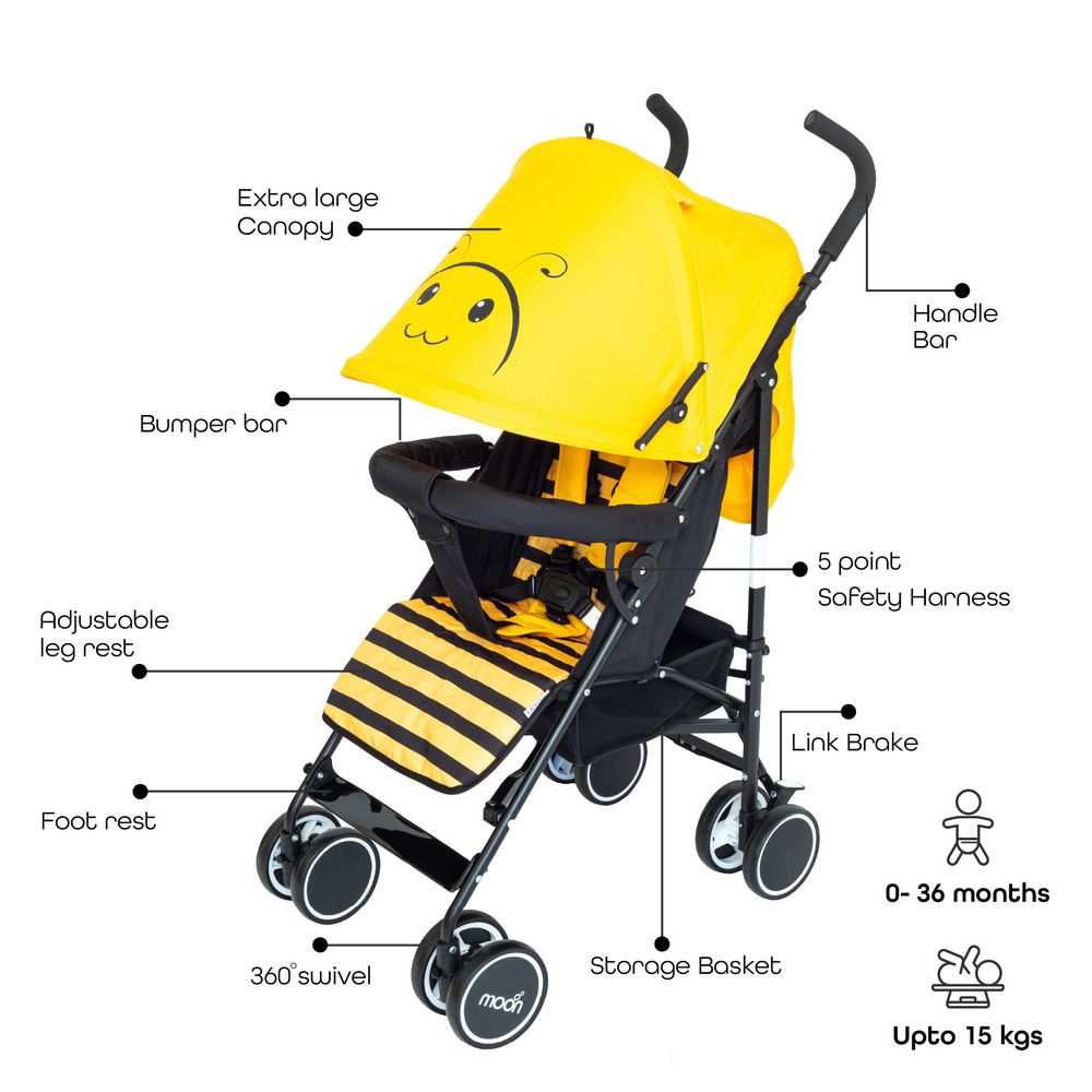 MOON - Safari-Ultra Light Weight/Character Stroller Bee