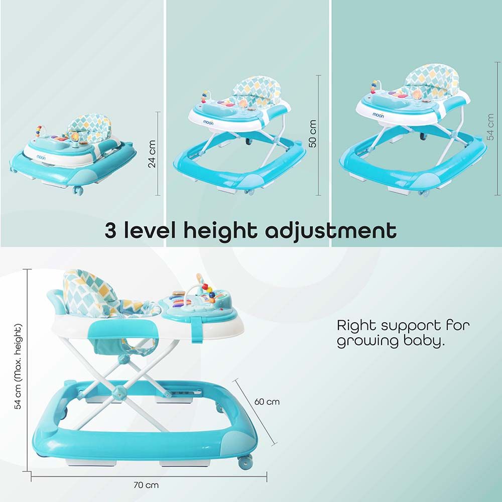 MOON - MUV Baby/Child Walker With music & Toys - Blue 