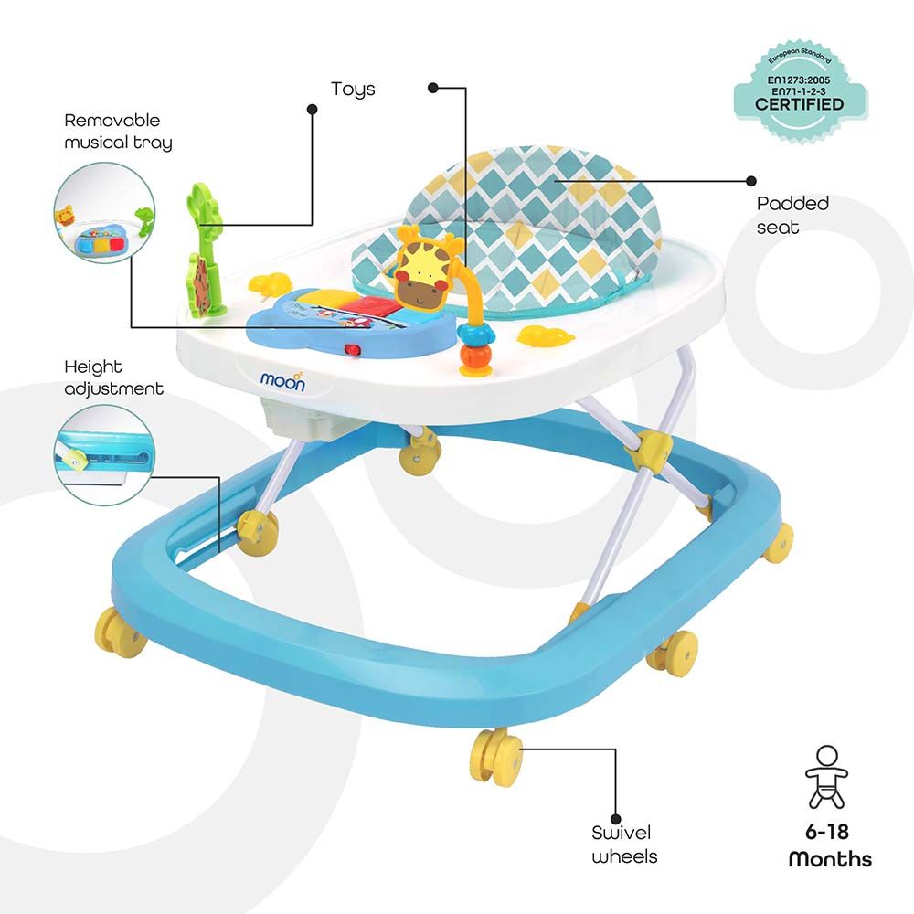 MOON - Drive Baby/Child Walker With music & Toys - Blue Forest