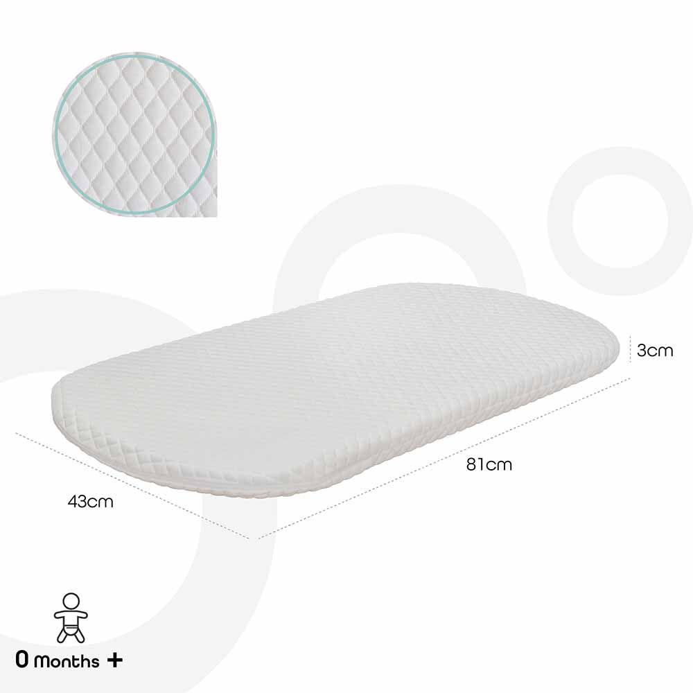 Moon - Washable Crib & Bassinet Mattress - White