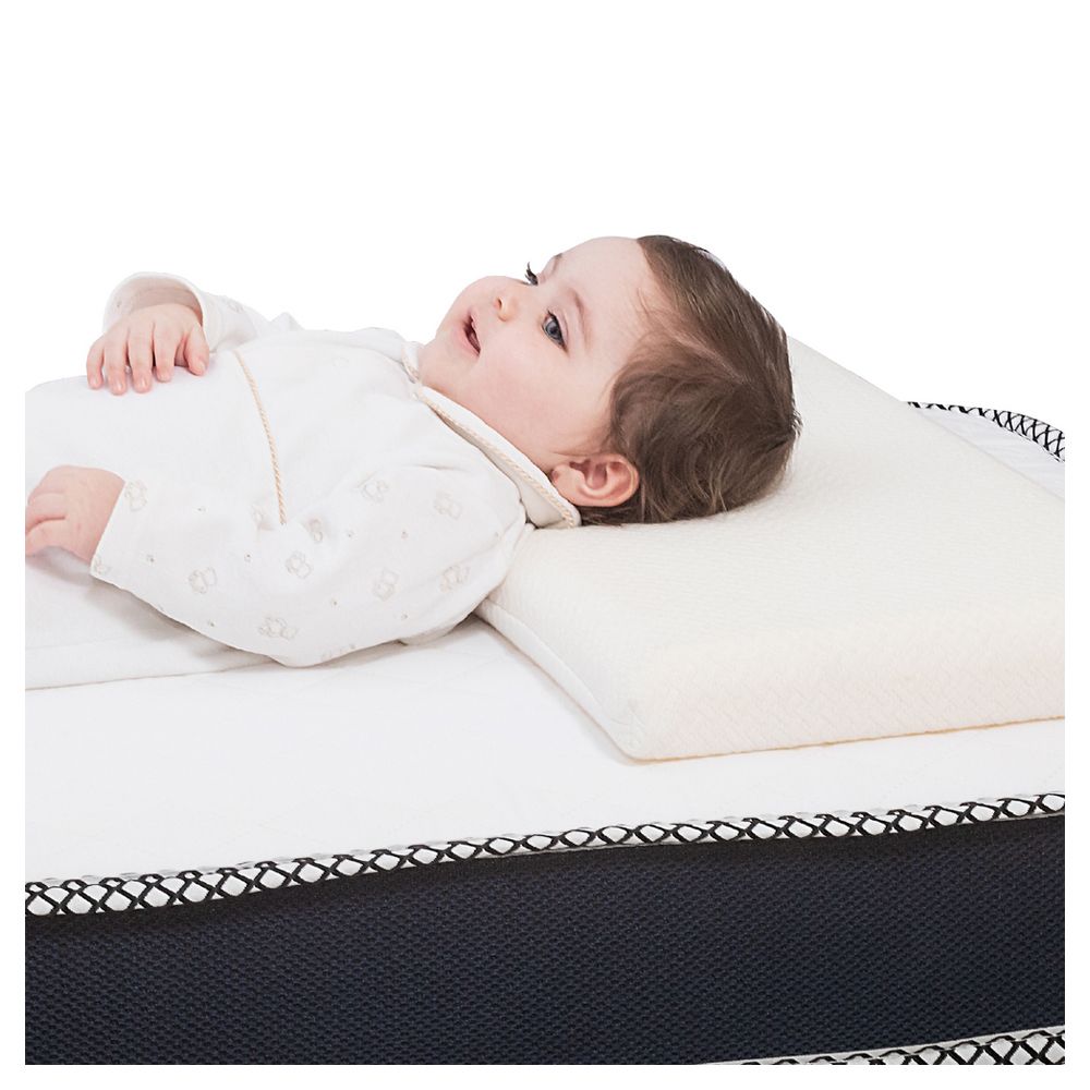 MOON - Crib & Toddler Bed Mattress, White - 60x120x10cm