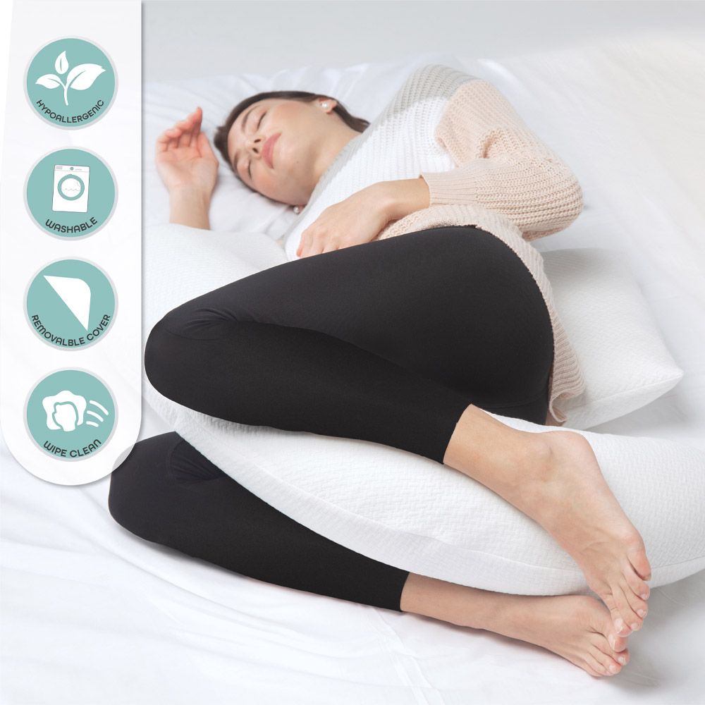 Moon - Organic Multi-Position Pregnancy Pillow - White