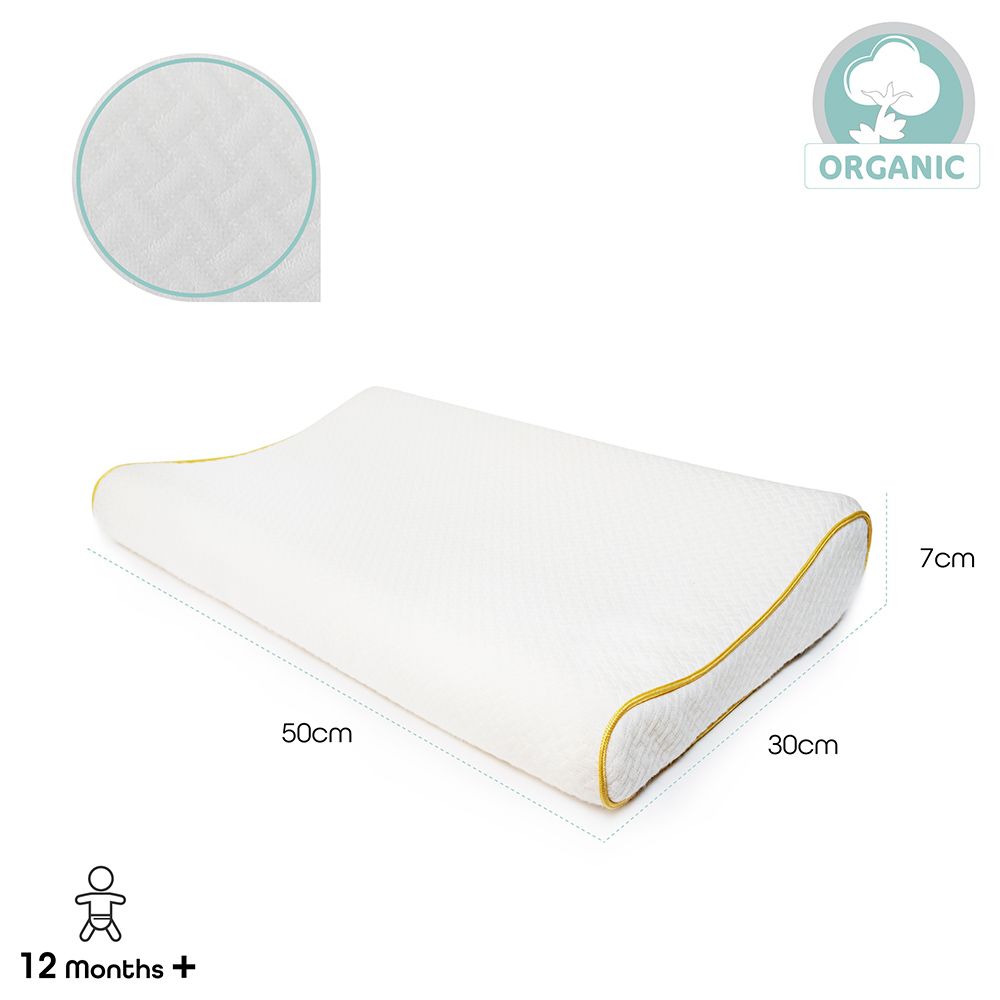 Moon - Organic Cool Pillow - White