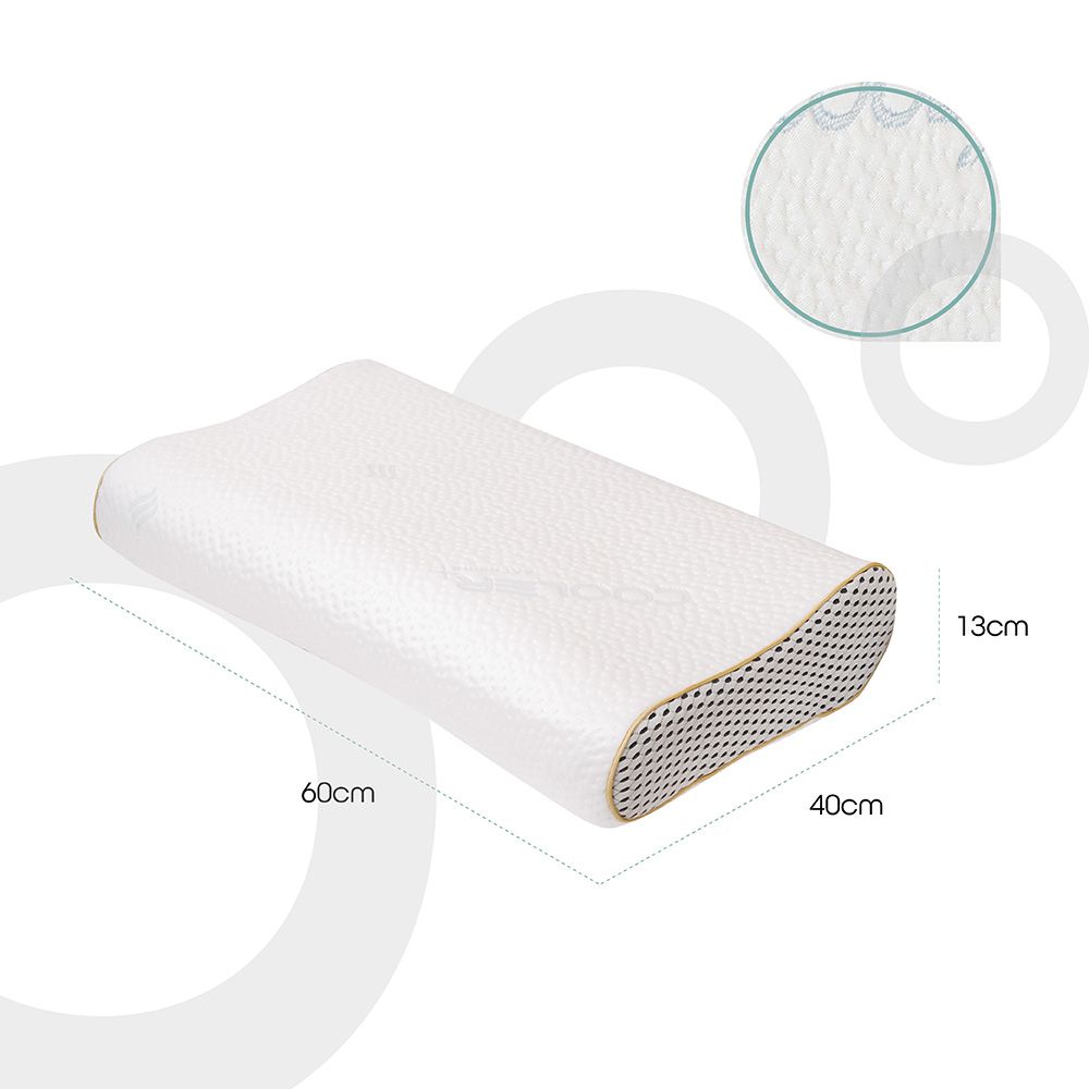 Moon - Contour Memory Foam Pillows Height Adjustable W/ Fabric