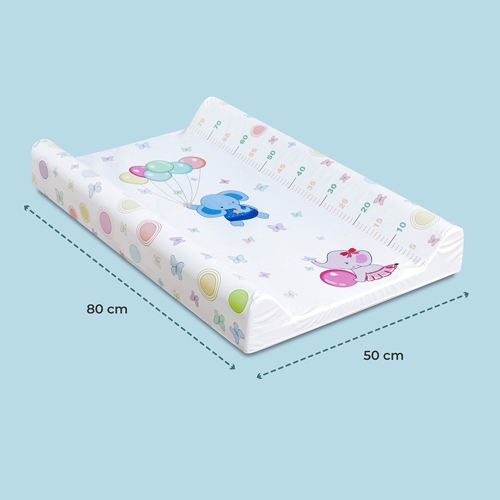 Moon - Waterproof Changing Mat - Baby Elephants w/ Balloons