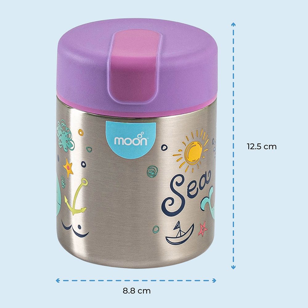 Moon - Double Wall Stainless Steel Food Jar - Purple