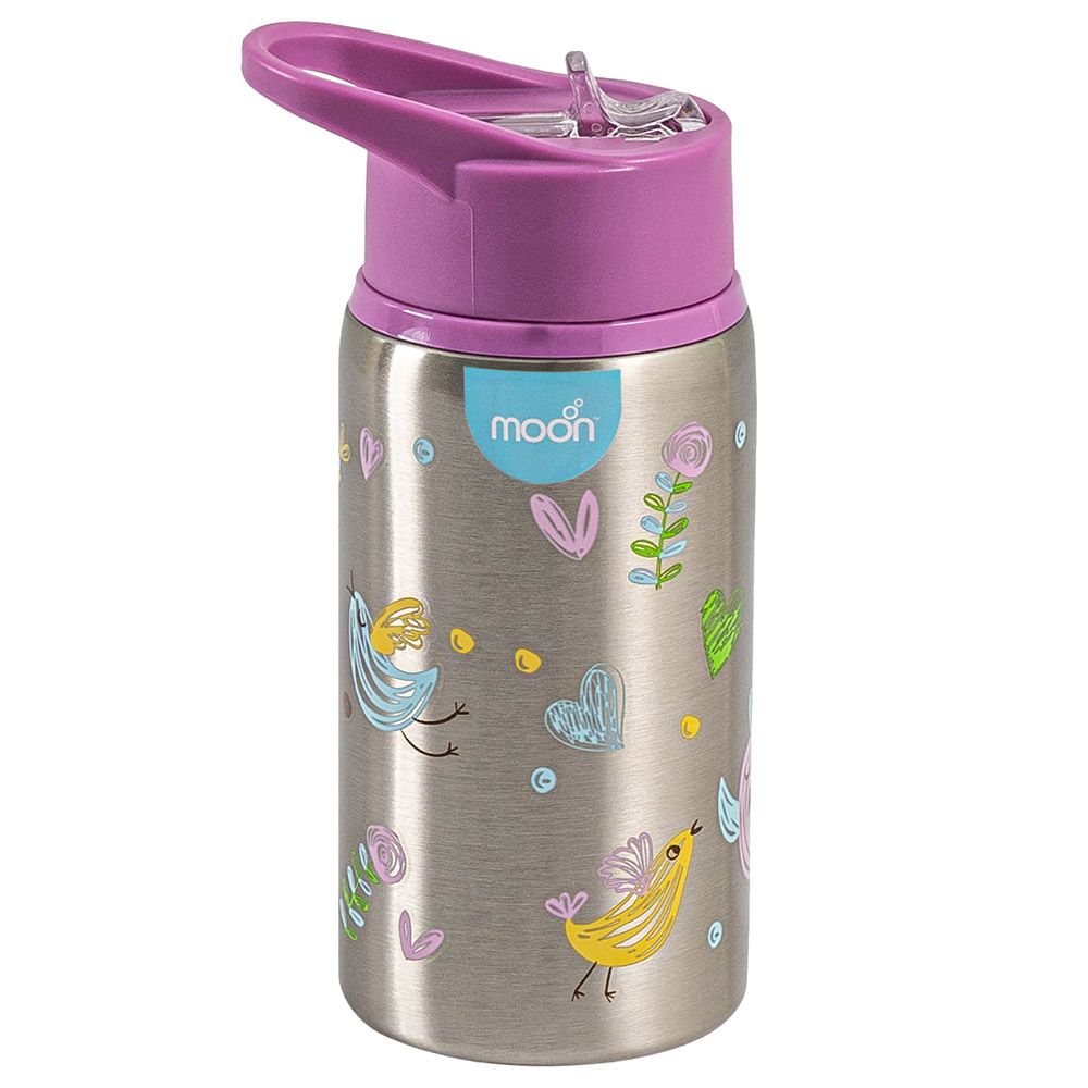 Moon - Single Wall Stainless Steel Sipper Bottle - 530ml - Purple