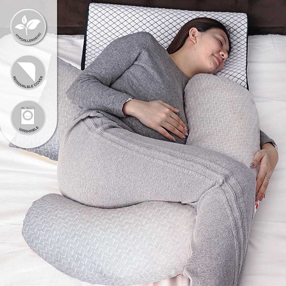 Moon - Bamboo Multi Position Pillow - Grey