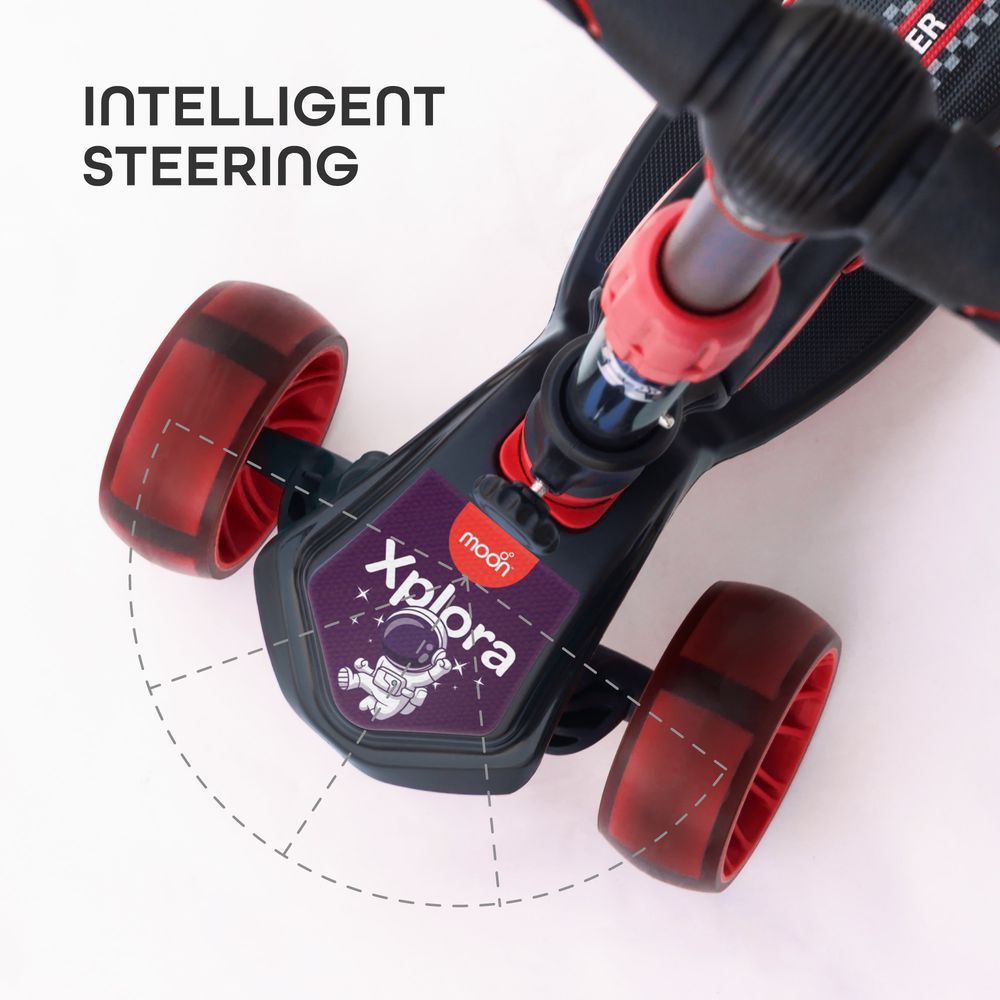 Moon - Xplora Foldable Scooter w/ Seat - Red