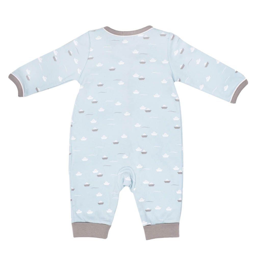 Moon - 3pc-Set - Cotton Sleepsuit, Hat & Bib - Little Boat