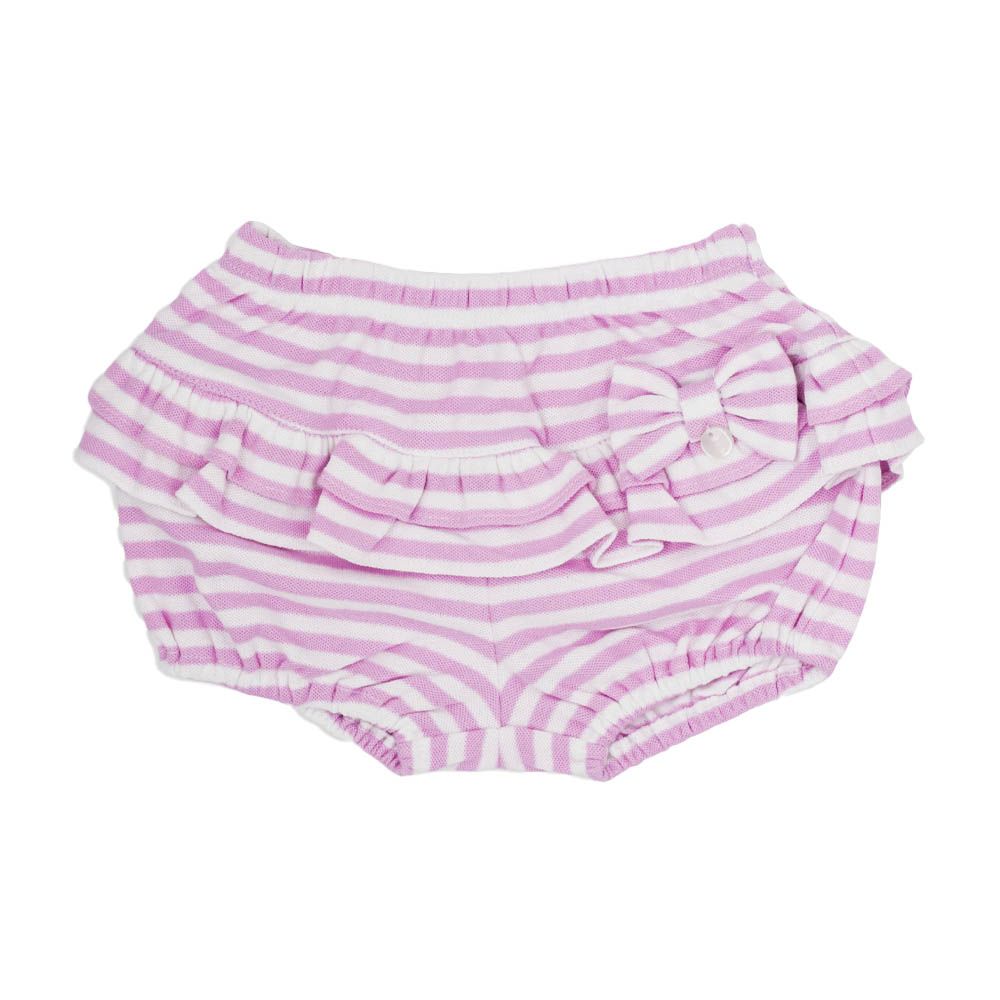 Moon - 2pc-Set - 100% Cotton Top & Bloomer - Pink Stripes