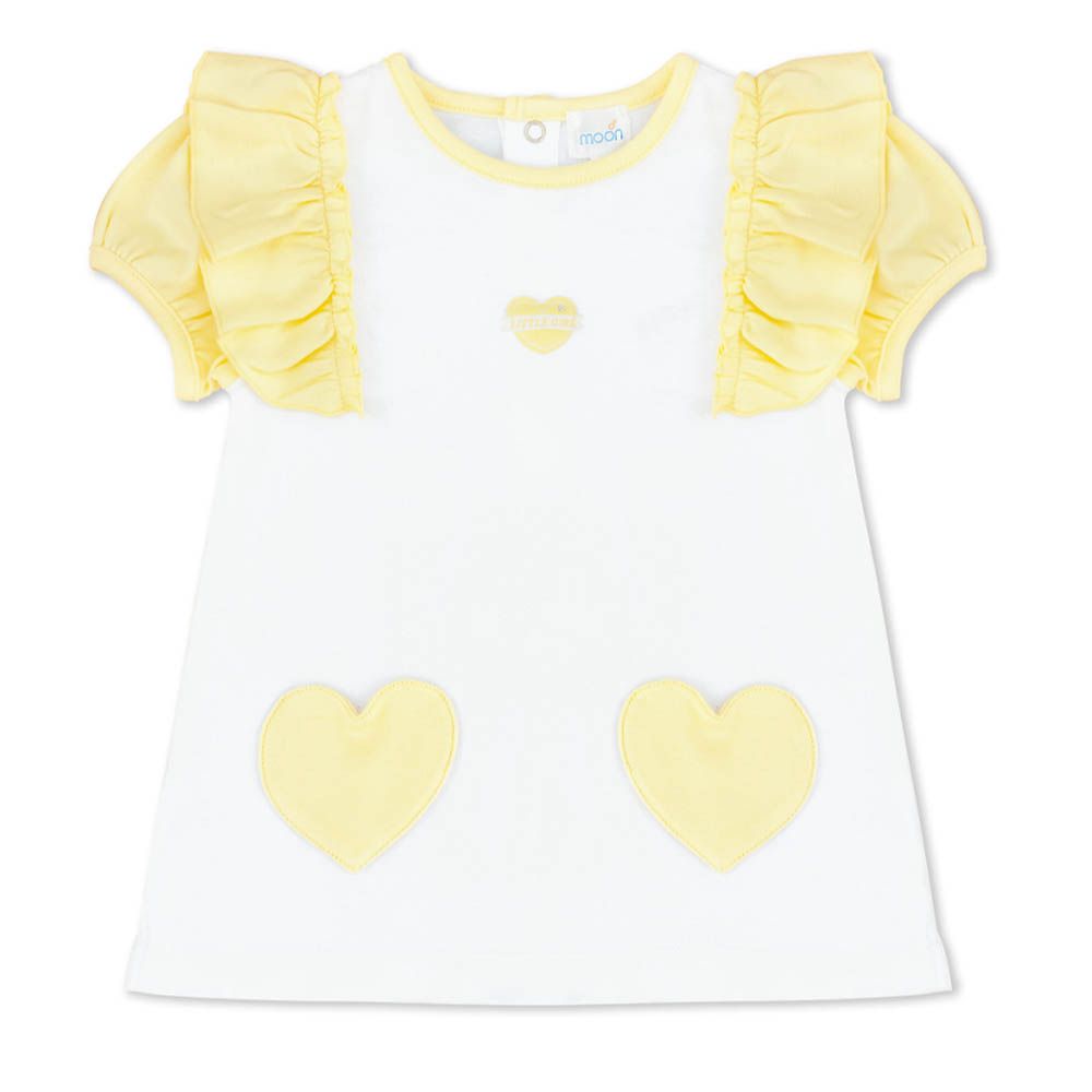 Moon - 2pc-Set Crew Neck T-Shirt & Leggings - Lemon Hearts