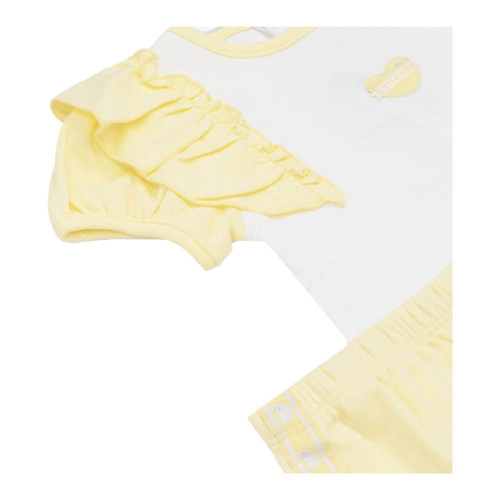 Moon - 2pc-Set Crew Neck T-Shirt & Leggings - Lemon Hearts