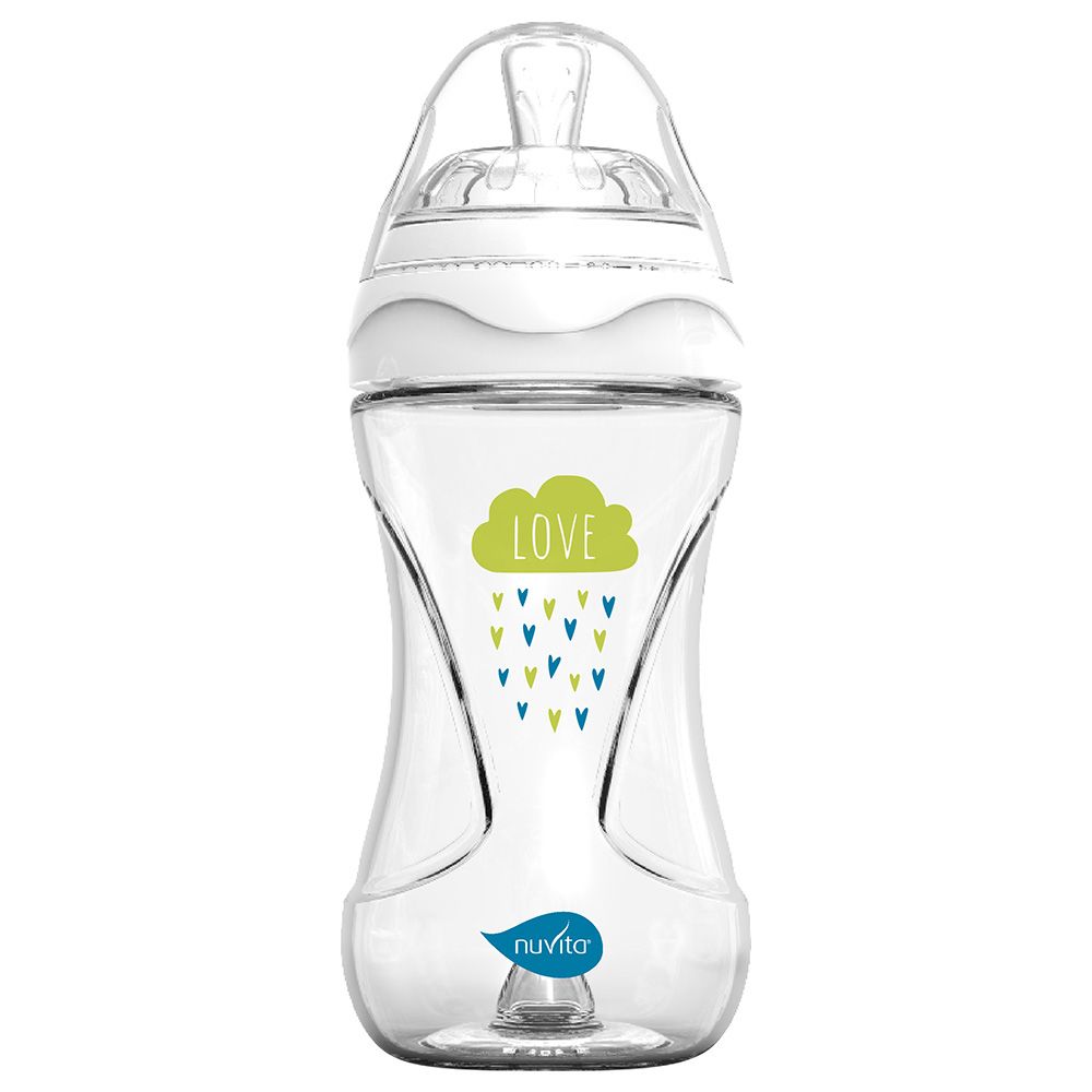 Nuvita - Mimic Feeding Bottle W/ Teat - 250ml - White