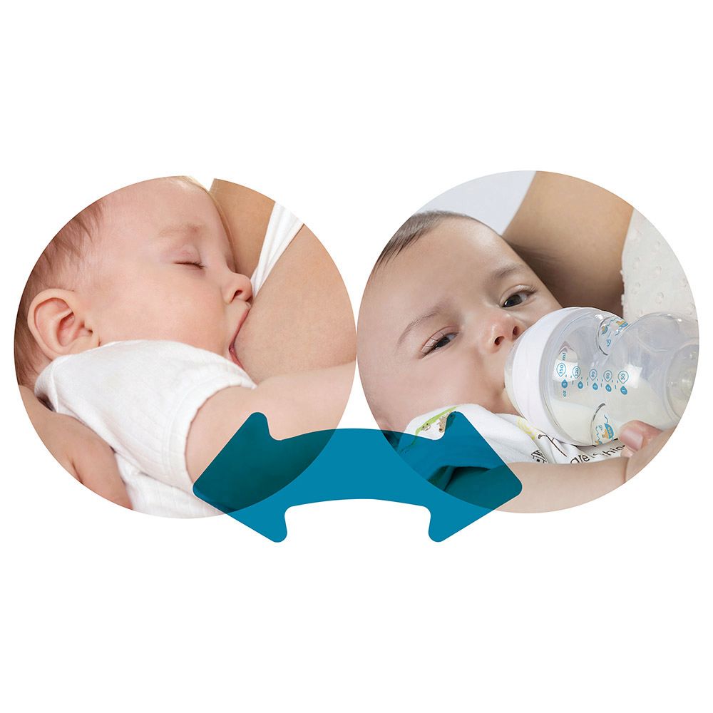 Nuvita - Mimic Feeding Bottle W/ Teat - 250ml - White