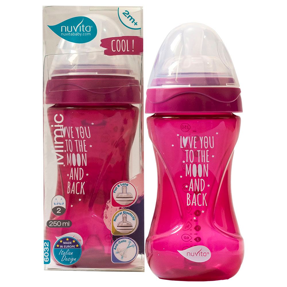 Nuvita - Mimic Cool Anti Colic Baby Bottle 250ml - Pink