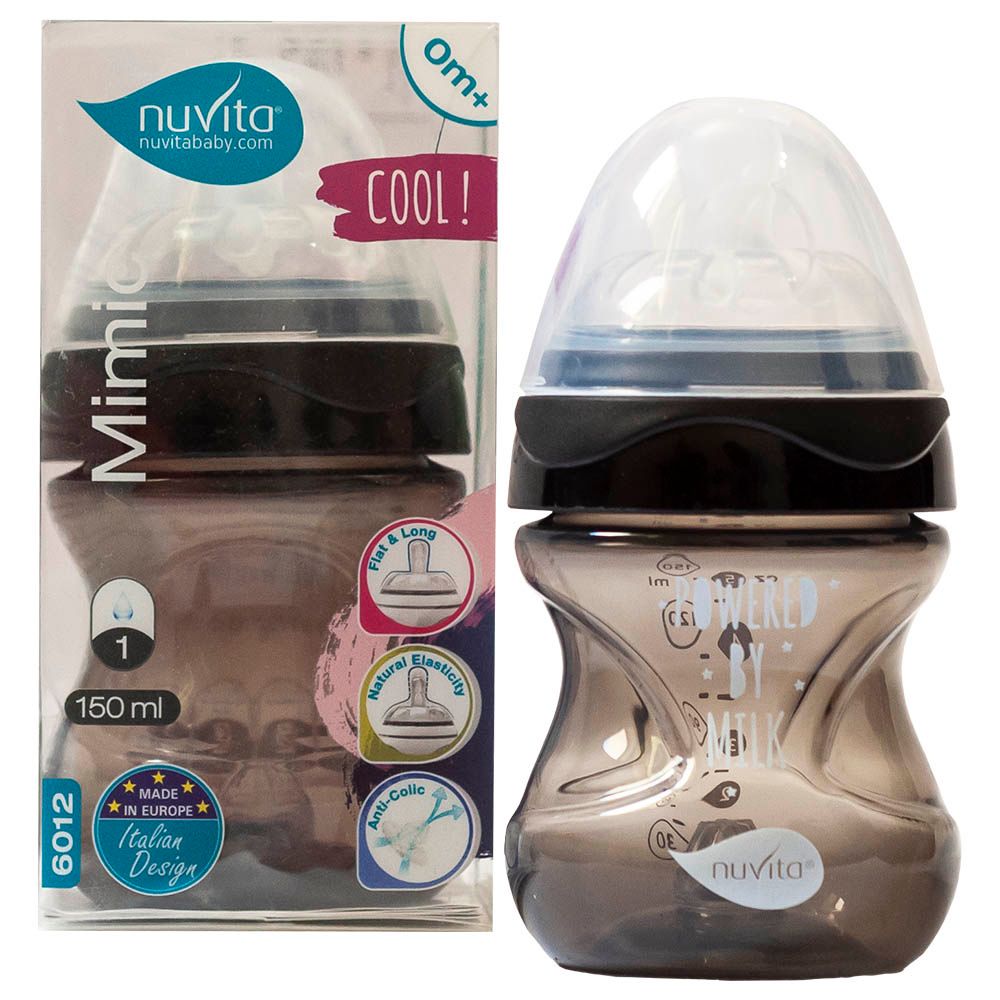 Nuvita - Mimic Cool Anti Colic Baby Bottles 150ml - Black