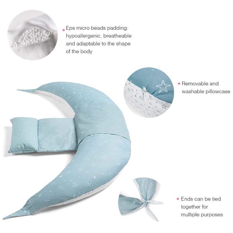 Nuvita - 12-In-1 Pregnancy & Nursing Pillow - Grey Star