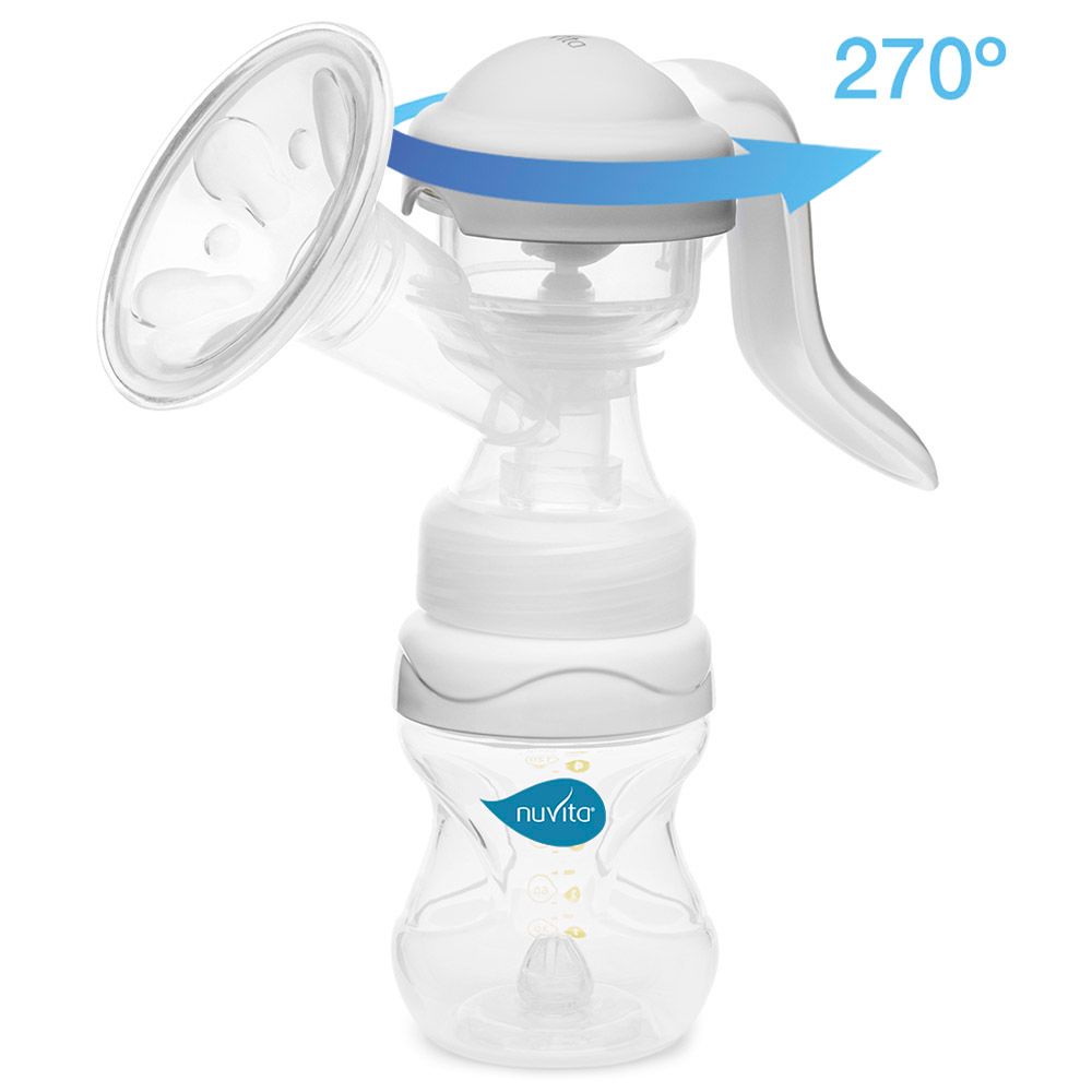 Nuvita - Materno Twist Rotatable Manual Breast Pump - White