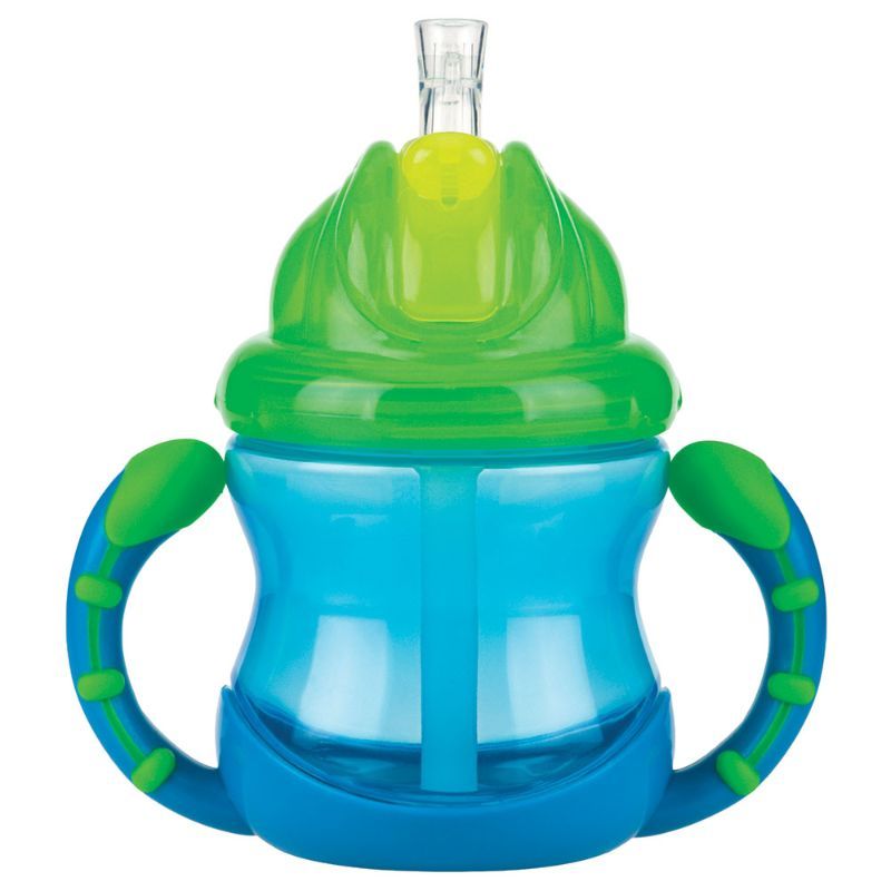 Nuby - No-Spill Flip-It Cup With Handles 240ml - Blue 