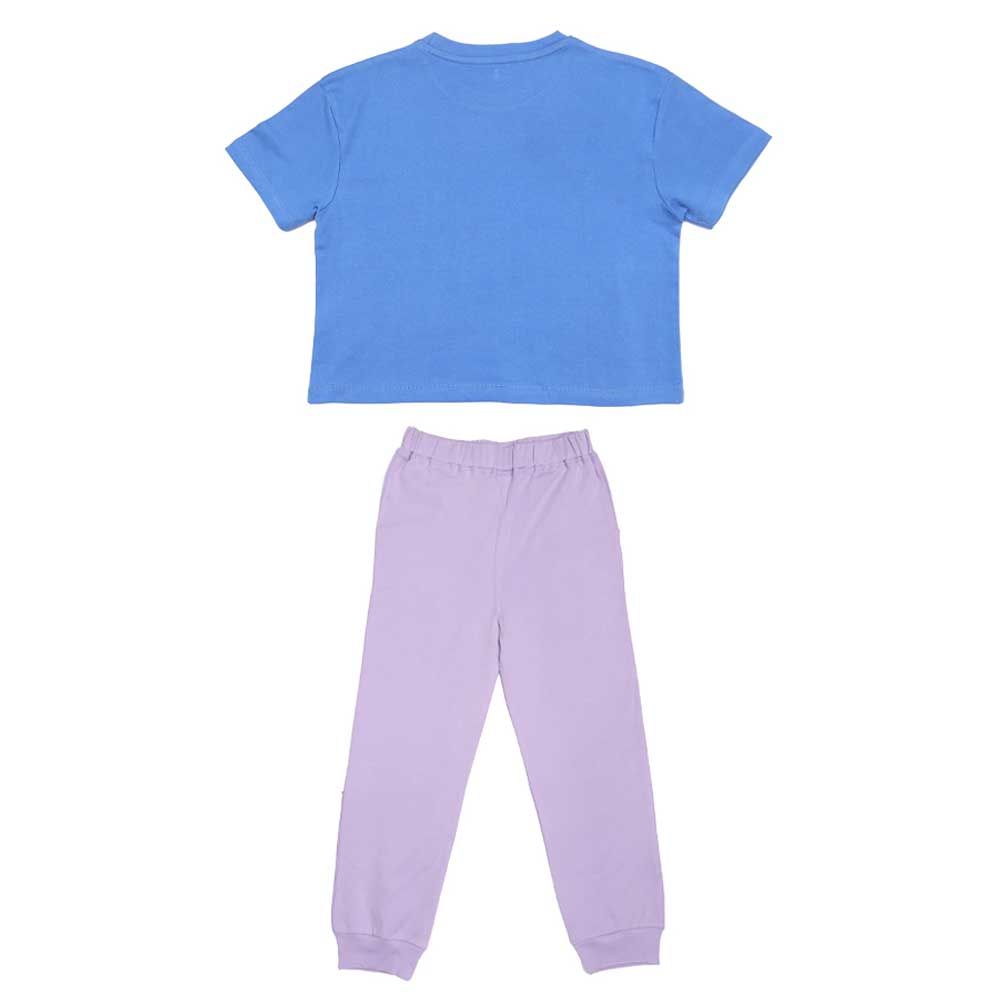 Aiko - 2pc-Set - Kids Short Sleeve T-Shirt W/Pants - Blue