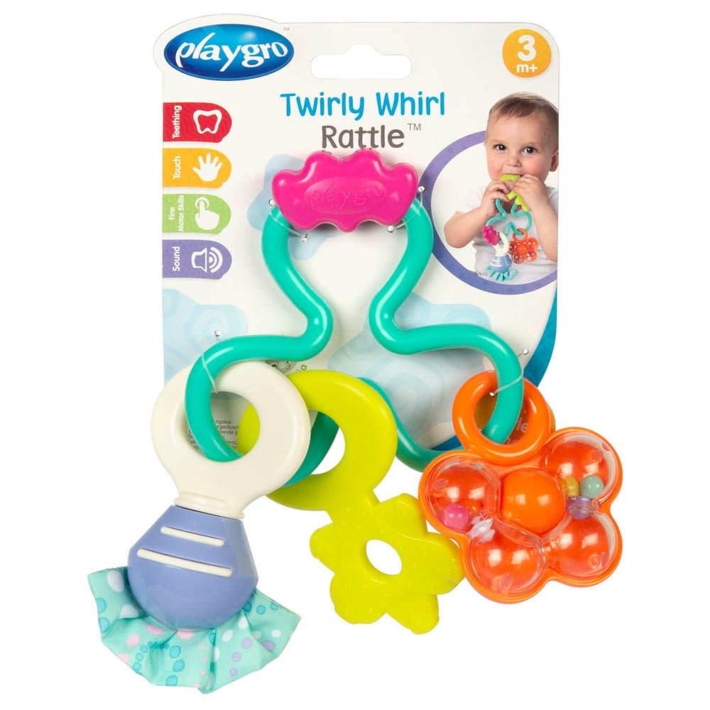 Playgro - Twirly Whirl Rattle - New Colours