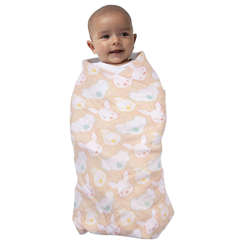 Playgro Home - Fauna Friends Muslin Swaddle Wrap - 3pcs