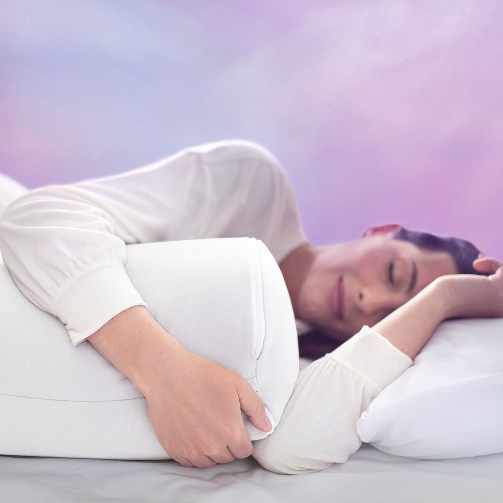 Snuz - Curve Pregnancy Support Pillow W/ Washable Cover - White