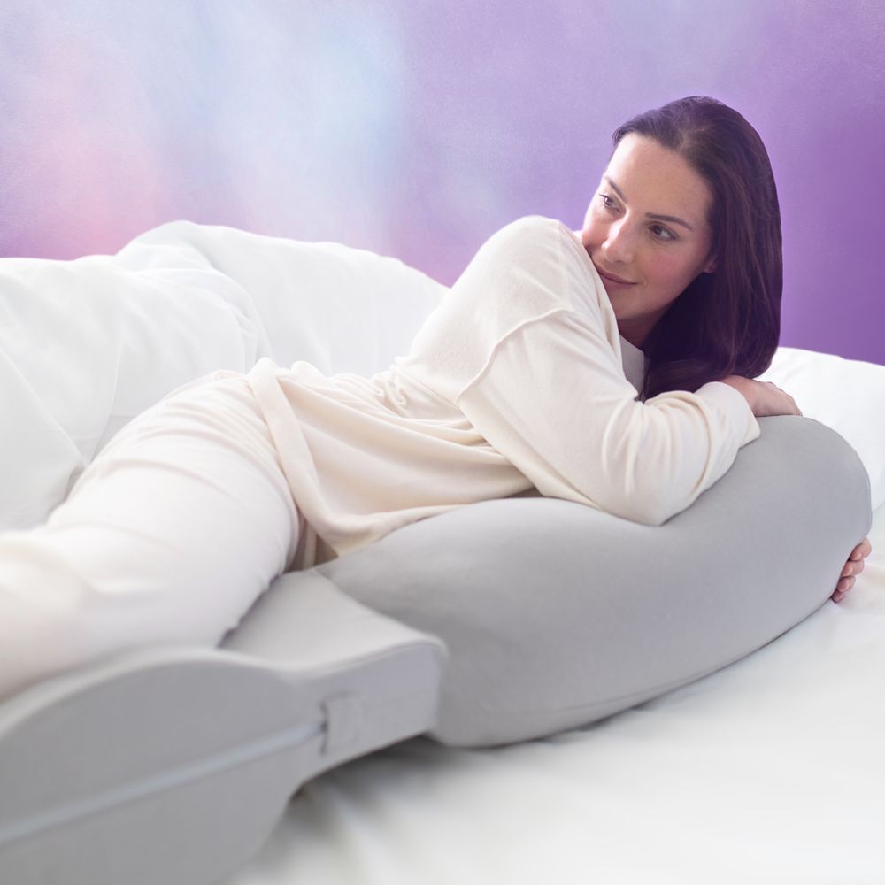 Snuz - Curve Pregnancy Support Pillow W/ Washable Cover - Grey