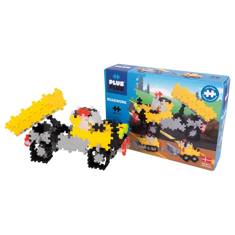 Plus Plus - 3-In-1 Basic Set - Roadwork - 220pcs