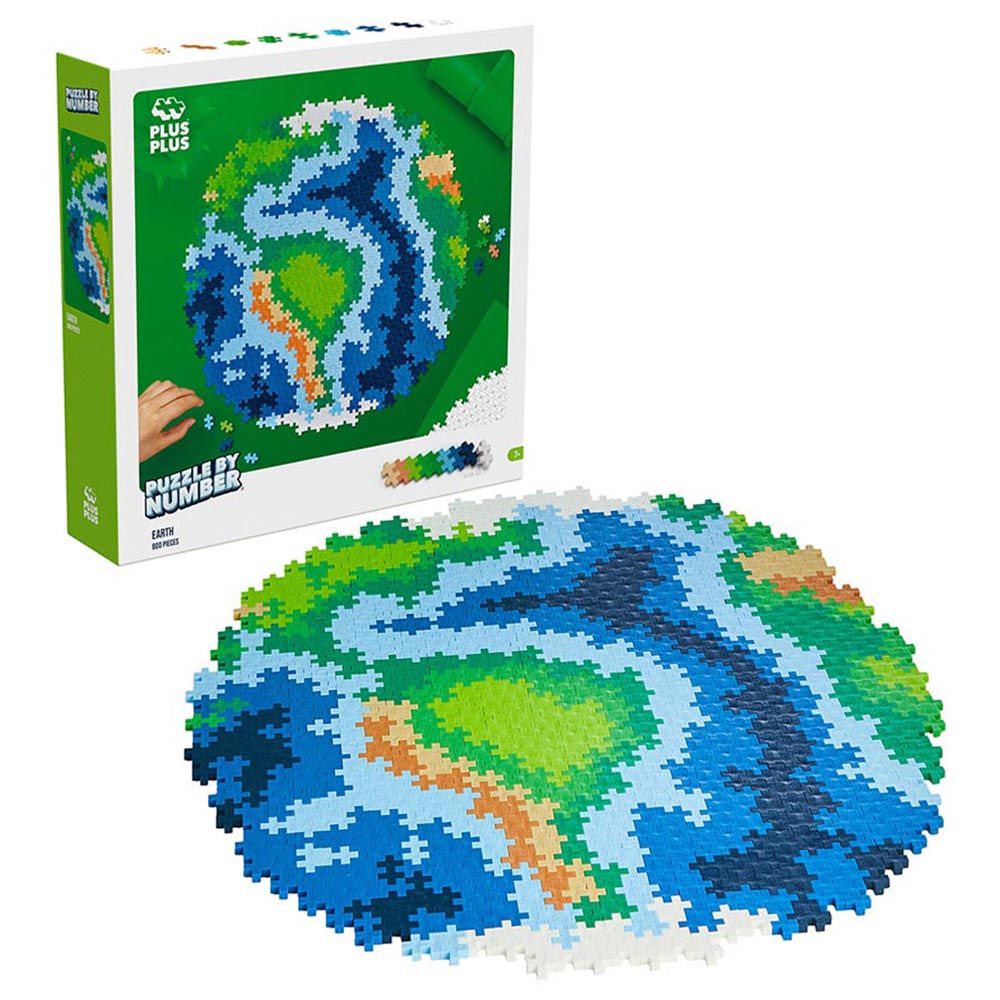 Plus Plus - Puzzle By Number Earth - 800pcs