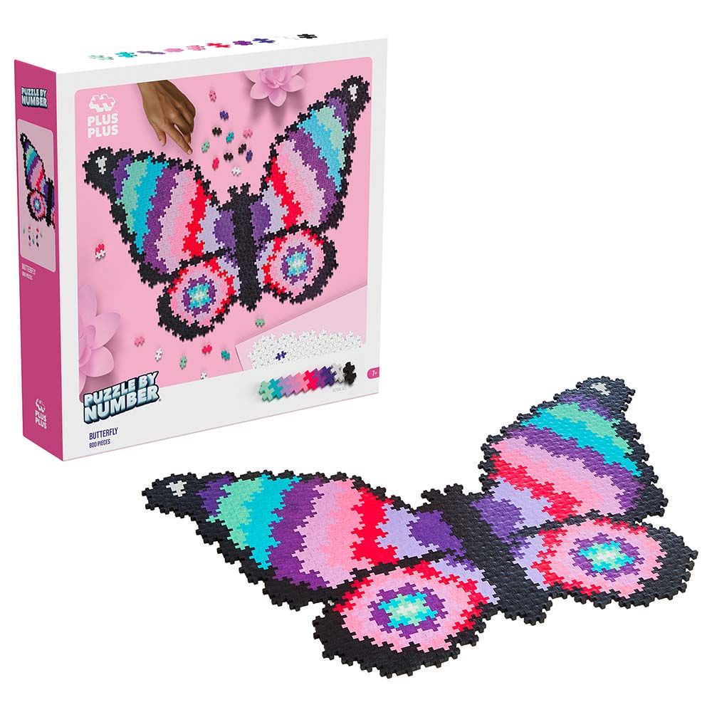 Plus Plus - Puzzle By Number Butterfly - 800pcs