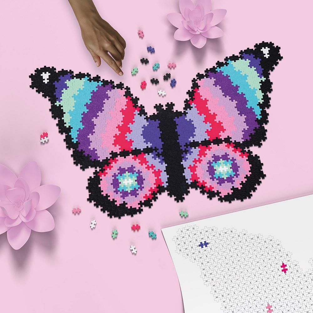 Plus Plus - Puzzle By Number Butterfly - 800pcs