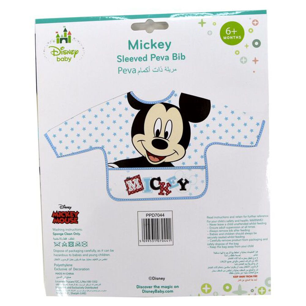 Disney - Mickey Sleeved Bib - Blue