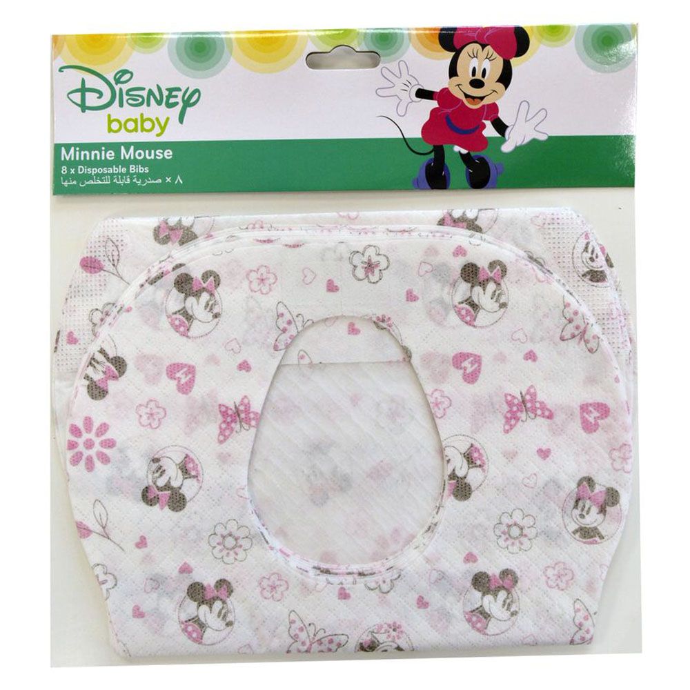 Disney - Minnie Disposable Bibs 8pcs - White