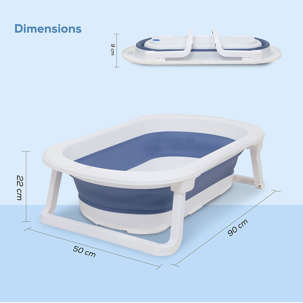 Nurtur - Collapsible Baby Bathtub - White/Blue