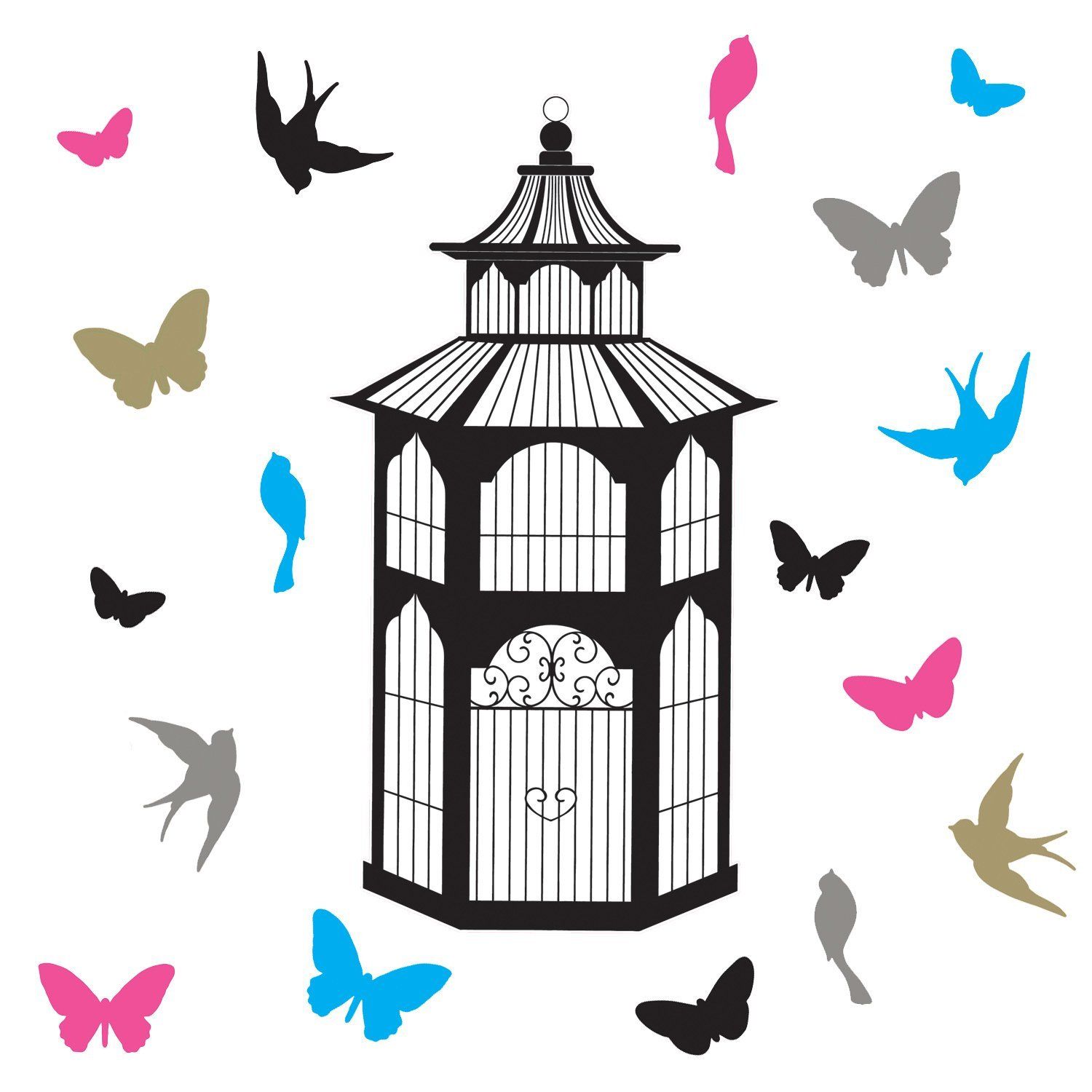 RoomMates Birdcage Peel & Stick Wall Decals