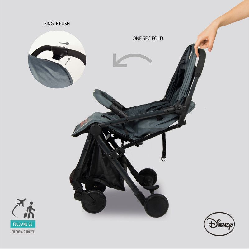 Disney - Mickey Mouse Travel Stroller - Black