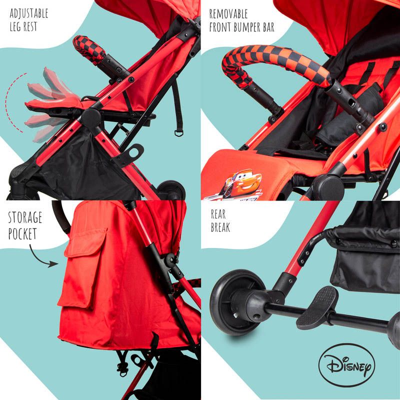 Disney - Cars Lightning McQueen Travel Stroller